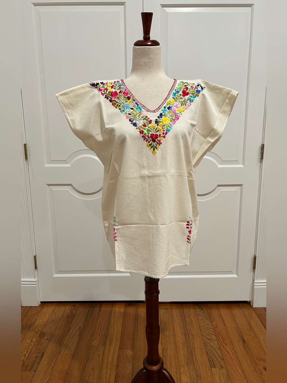 Hand Embroidered Artisan Top, Boho, Hippie, Hand Made. One of A Kind.
